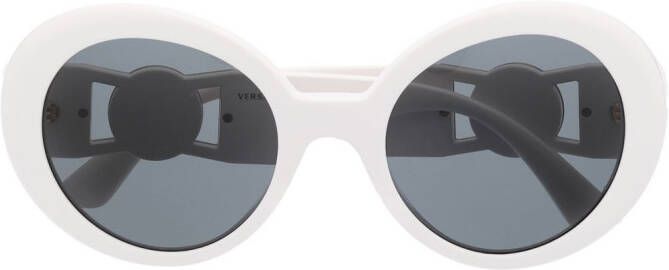 Versace Eyewear VE4414 zonnebril met oversized rond montuur Wit