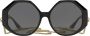 Versace Eyewear Zonnebril met geometrisch montuur Zwart - Thumbnail 1