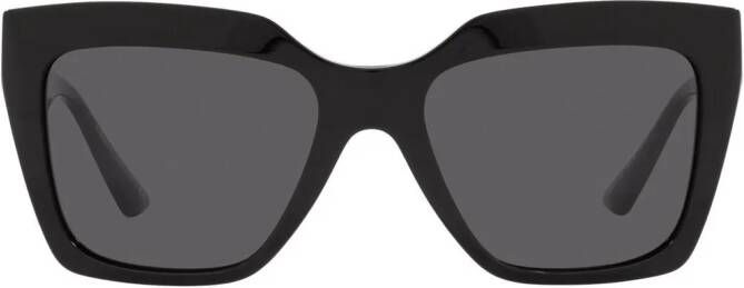 Versace Eyewear Zonnebril met Greca vlak Zwart