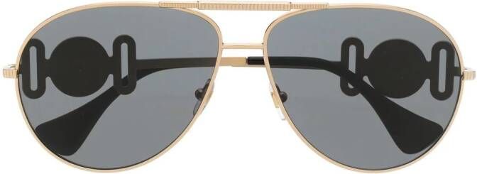 Versace Eyewear Zonnebril met Medusa-detail Geel