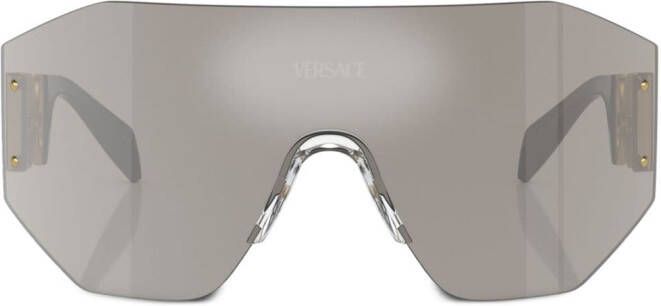 Versace Eyewear Zonnebril met oversized montuur Grijs