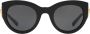 Versace Cat-Eye Zonnebril met Donkergrijze Lens en Zwart Montuur Black Unisex - Thumbnail 2