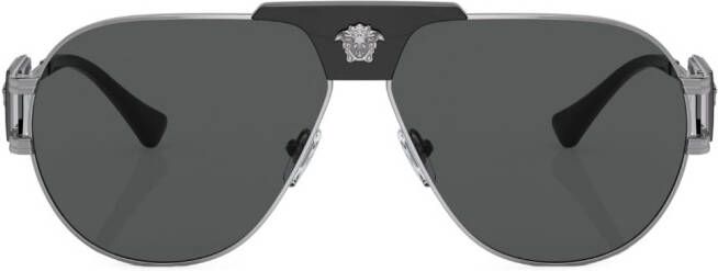 Versace Eyewear Zonnebril met piloten montuur Grijs