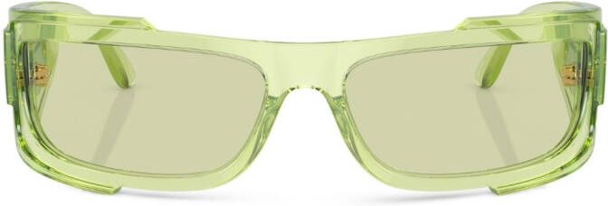 Versace Eyewear Zonnebril met rechthoekig montuur Groen