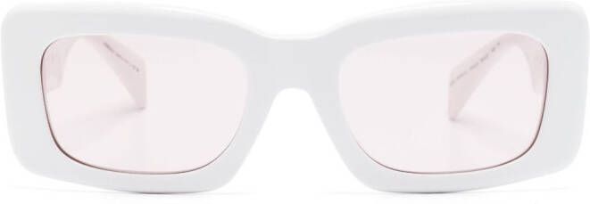 Versace Eyewear Zonnebril met rechthoekig montuur Wit