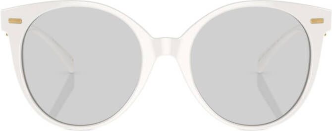 Versace Eyewear Zonnebril met rond montuur Wit