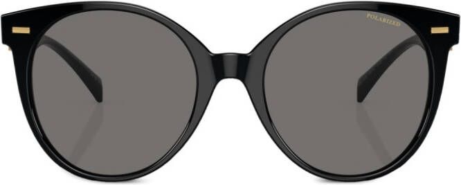 Versace Eyewear Zonnebril met rond montuur Zwart