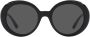 Versace Eyewear Zonnebril met rond montuur Zwart - Thumbnail 1