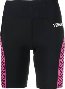 Versace Fietsshorts met Greca print Zwart