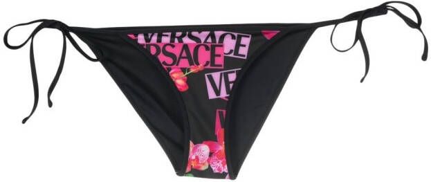 Versace Bikinislip met bloemenprint Zwart