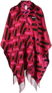 Versace Poncho met geometrisch patroon Roze
