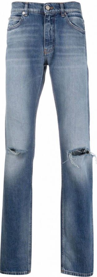 Versace Gerafelde jeans Blauw