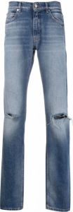 Versace Gerafelde jeans Blauw