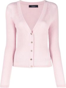 Versace Geribbeld vest Roze