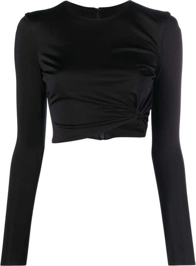 Versace Gesmockte top Zwart