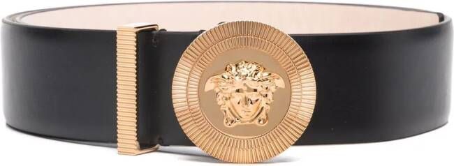 Versace Leren riem Zwart