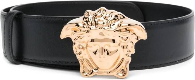 Versace Leren riem Zwart