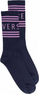 Versace Gestreepte sokken Blauw