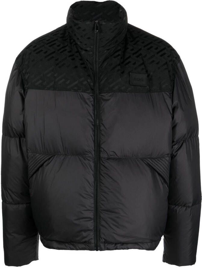 Versace Gewatteerd jack Zwart