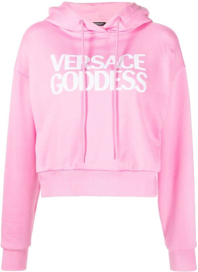 Versace Hoodie met logo Roze