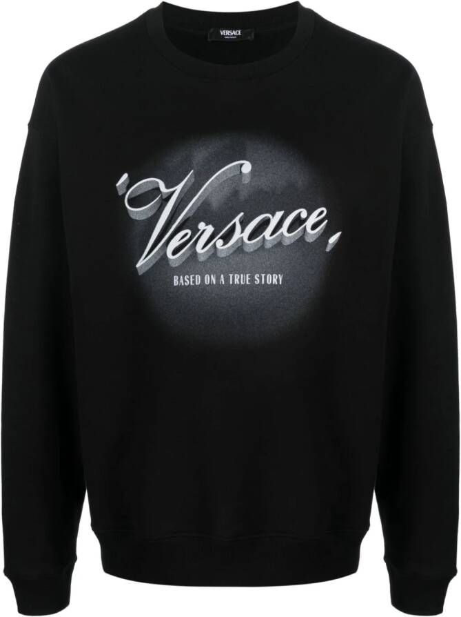 Versace Sweater met print Zwart