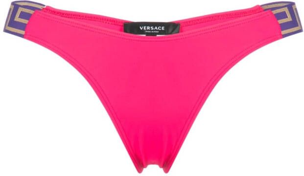 Versace Bikinislip met Grieks detail Roze