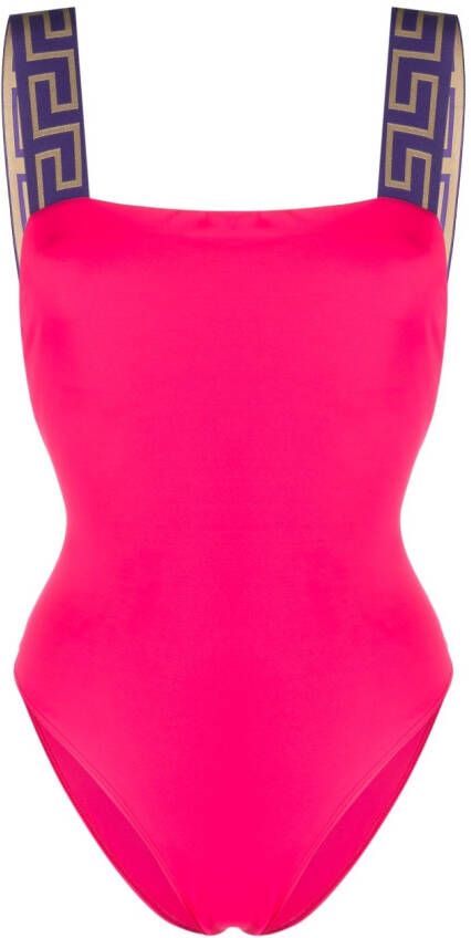 Versace Badpak met Greca patroon Roze