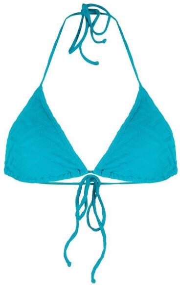 Versace Bikinitop met Greca patroon Blauw