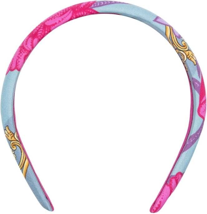 Versace Haarband met barokprint Roze