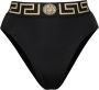 Versace High waist bikinislip met Greca rand Zwart - Thumbnail 1
