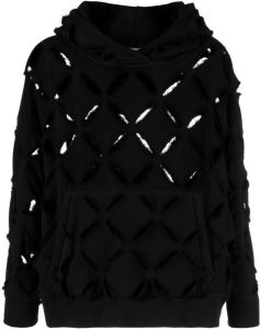 Versace Hoodie met uitgesneden detail Zwart