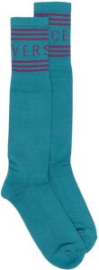 Versace Intarsia sokken Blauw