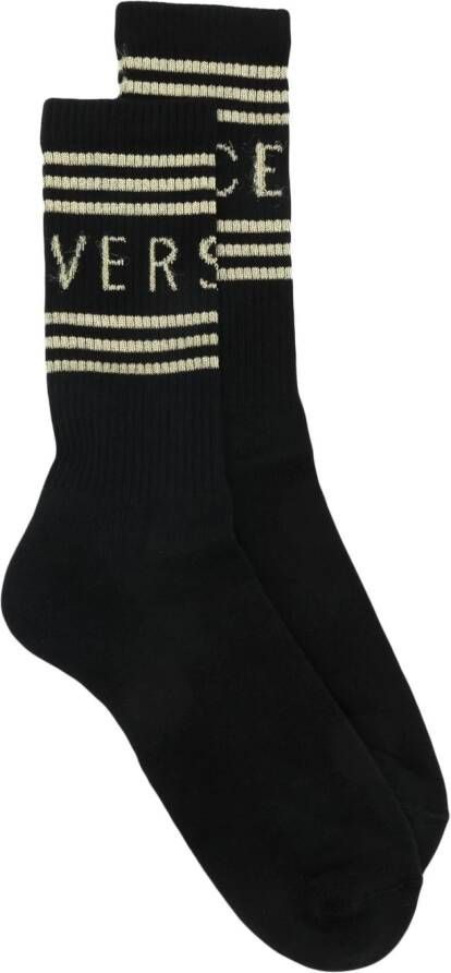 Versace Intarsia sokken Zwart