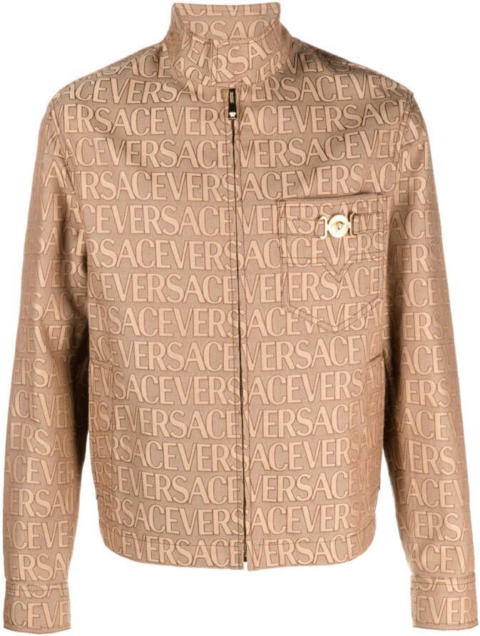 Versace Allover bomber jacket Bruin