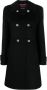 Versace Geruite jas met dubbele rij knopen Zwart - Thumbnail 1