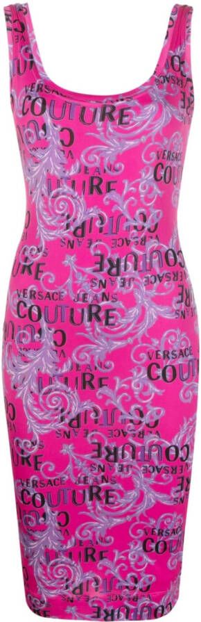 Versace Jeans Couture Jurk met print Roze