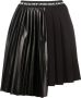 Versace Jeans Couture Asymmetrische plooirok Zwart - Thumbnail 1