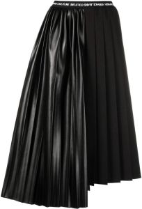 Versace Jeans Couture Asymmetrische plooirok Zwart