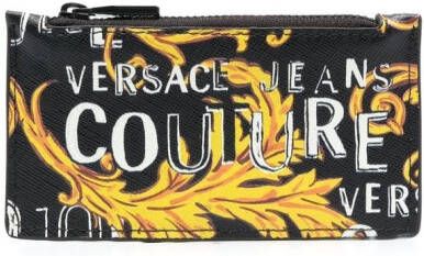 Versace Jeans Couture Barocco pasjeshouder met ritszak Zwart