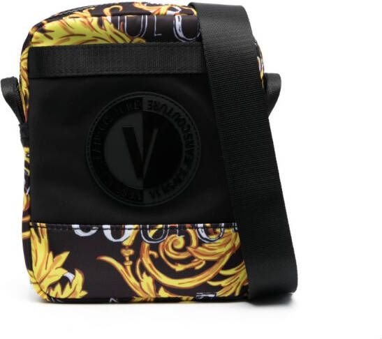 Versace Jeans Couture Messengertas met barokprint Zwart