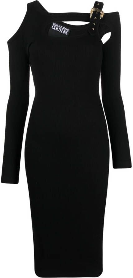 Versace Jeans Couture Midi-jurk met barokprint Zwart