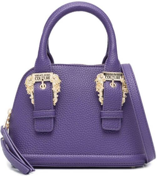 Versace Jeans Couture Shopper met gesp Paars