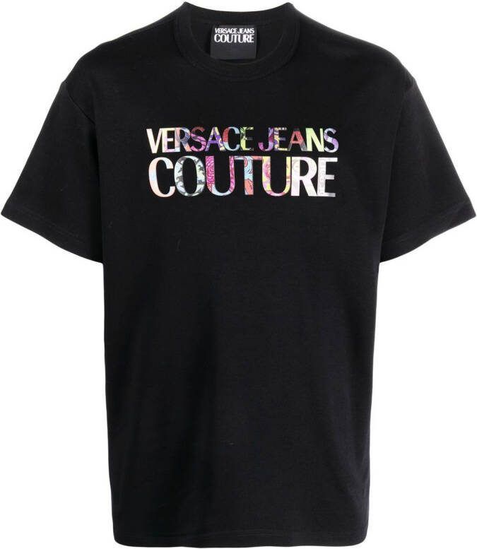 Versace Jeans Couture T-shirt met barokprint Zwart