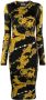 Versace Jeans Couture Midi-jurk met barokprint Zwart - Thumbnail 1