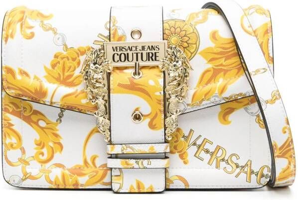 Versace Jeans Couture Clutch met barokprint Wit