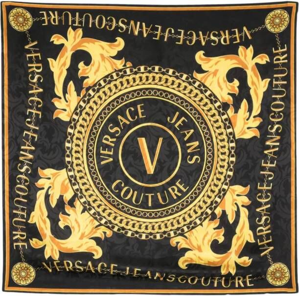 Versace Jeans Couture Zijden sjaal Zwart