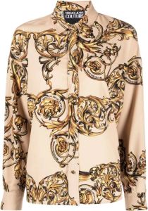 Versace Jeans Couture Blouse met Barocco print Beige