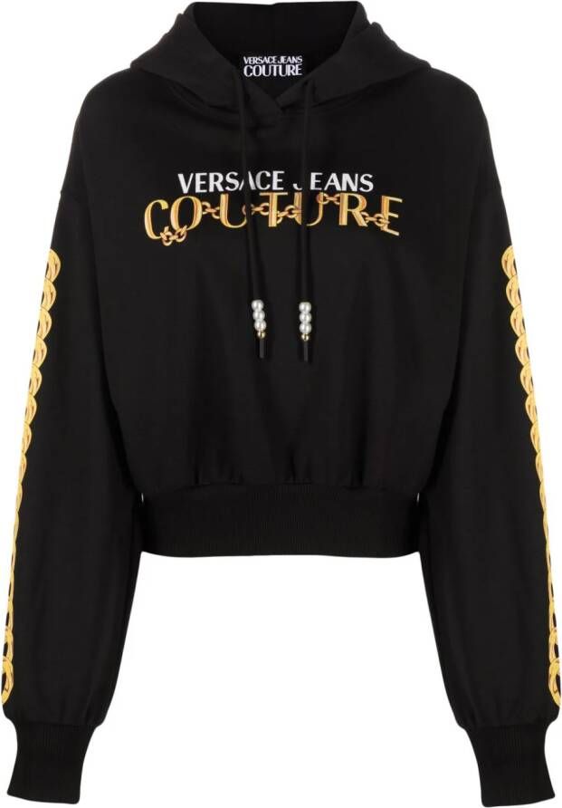 Versace Jeans Couture Blouse met logoprint Zwart