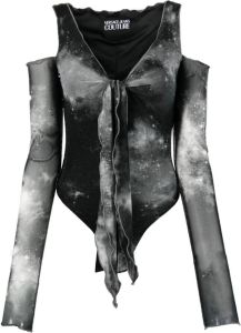 Versace Jeans Couture Blouse met print Zwart