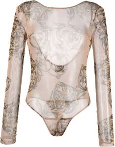 Versace Jeans Couture Body met barokprint Beige